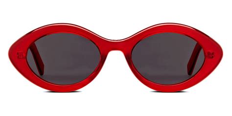 LuckyDior R1I Runde Sonnenbrille in Rot 